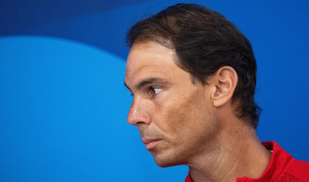 Spain's Rafael Nadal looks on during the tennis event official draw ceremony at the Roland-Garros Stadium complex in Paris on July 25, 2024, ahead of the Paris 2024 Olympic Games. (AFP)