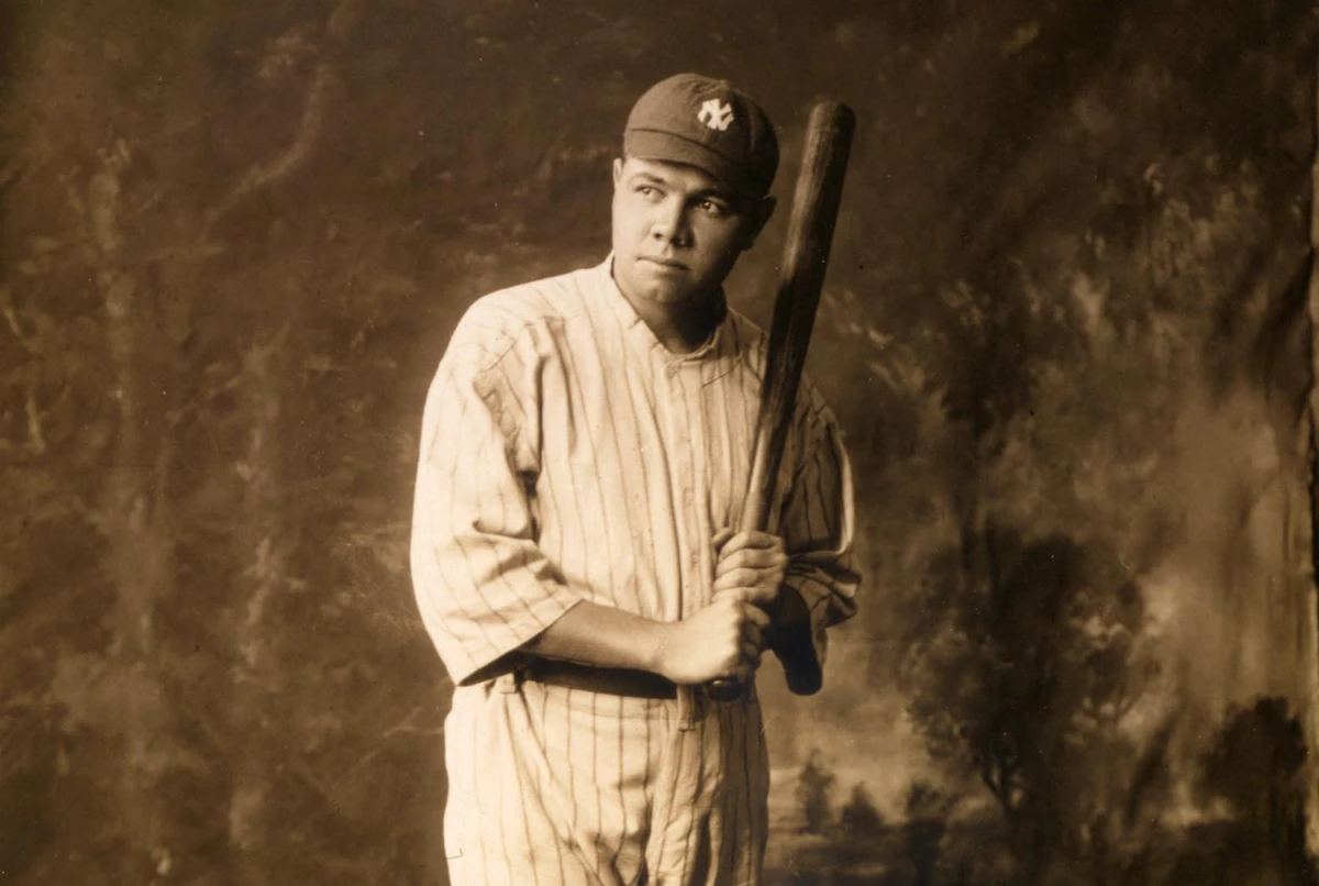 A circa 1920 photo shows legendary New York Yankees slugger Babe Ruth. A jersey belonging to American baseball legend Ruth broke the world record on July 25, 2024, for most expensive sports object sold at auction — and the sale has not even ended yet. (Library of Congress/AFP)