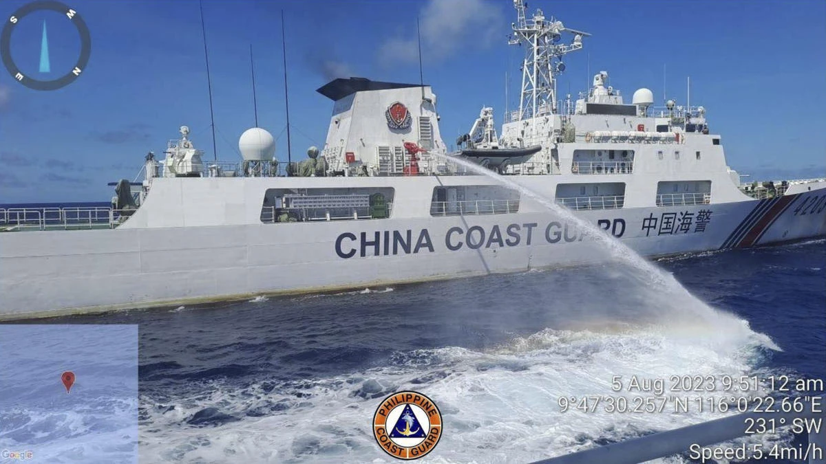 “No untoward incidents were reported” after a civilian vessel escorted by a Philippine Coast Guard boat. (AP)