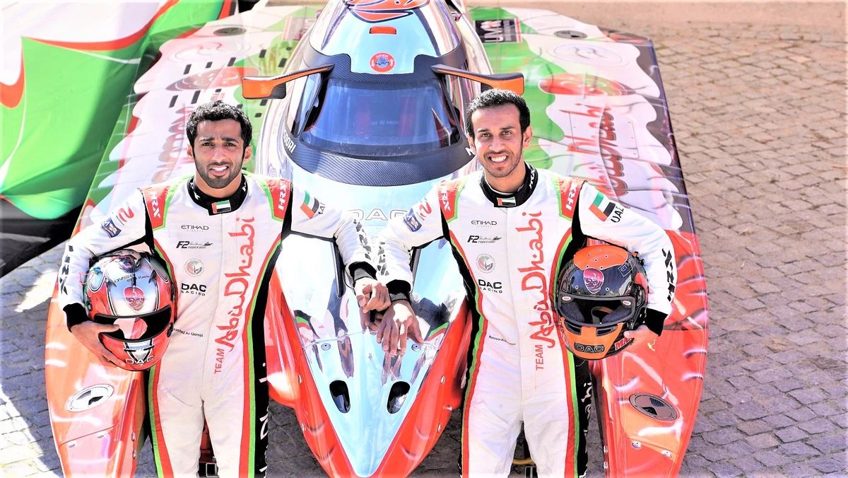 Team Abu Dhabi's Rashed Al-Qemzi (left) and Mansoor Ai-Mansoori. (Supplied)