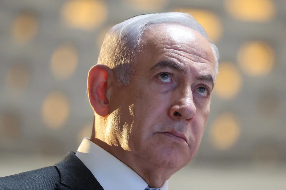 Israeli Prime Minister Benjamin Netanyahu speaks during a commemoration ceremony in Jerusalem. (AFP)