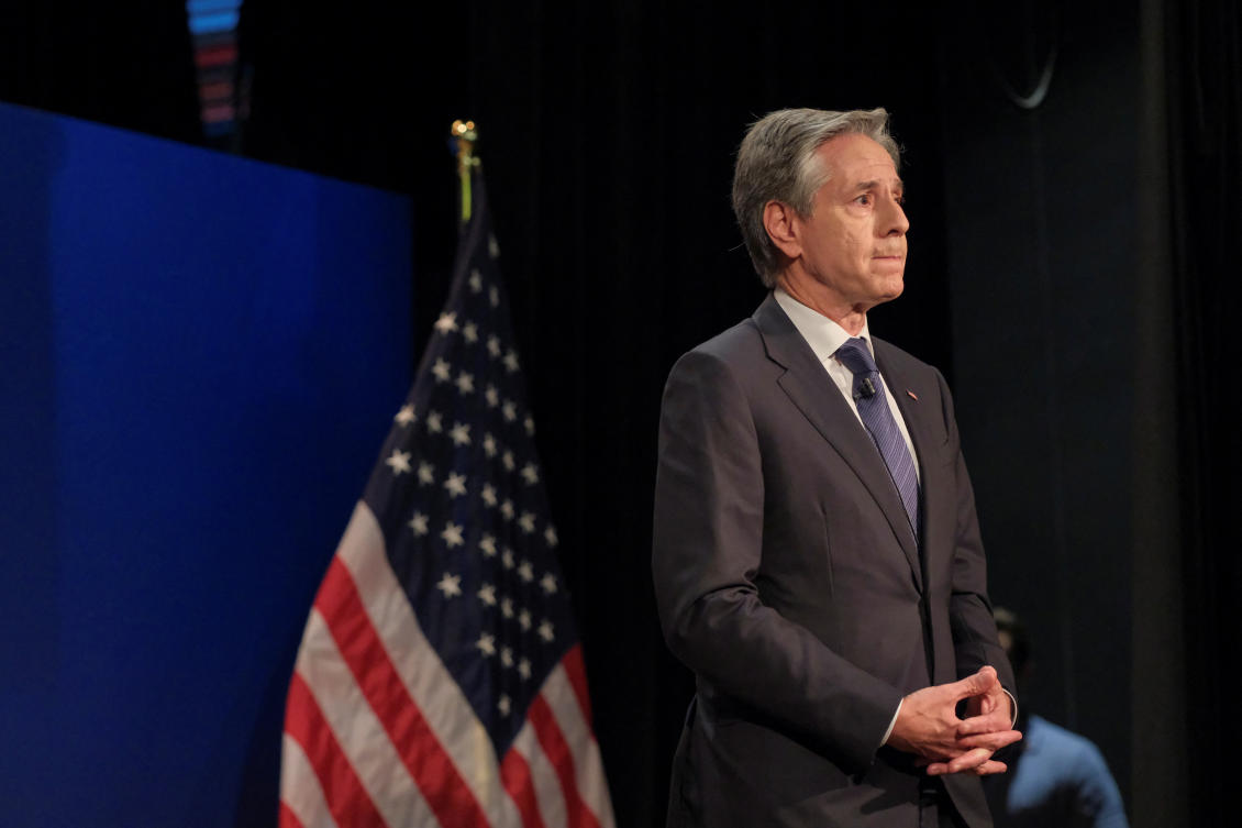 US Secretary of State Antony Blinken warned the Middle East was on a path ‘toward more conflict, more violence, more suffering, more insecurity, and it is crucial that we break this cycle.’ (Reuters)