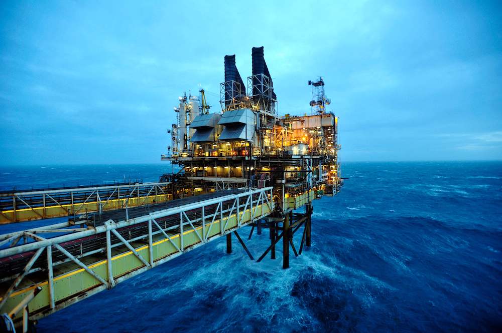 A section of the BP ETAP (Eastern Trough Area Project) oil platform in the North Sea, around 100 miles east of Aberdeen, Scotland. File/AFP