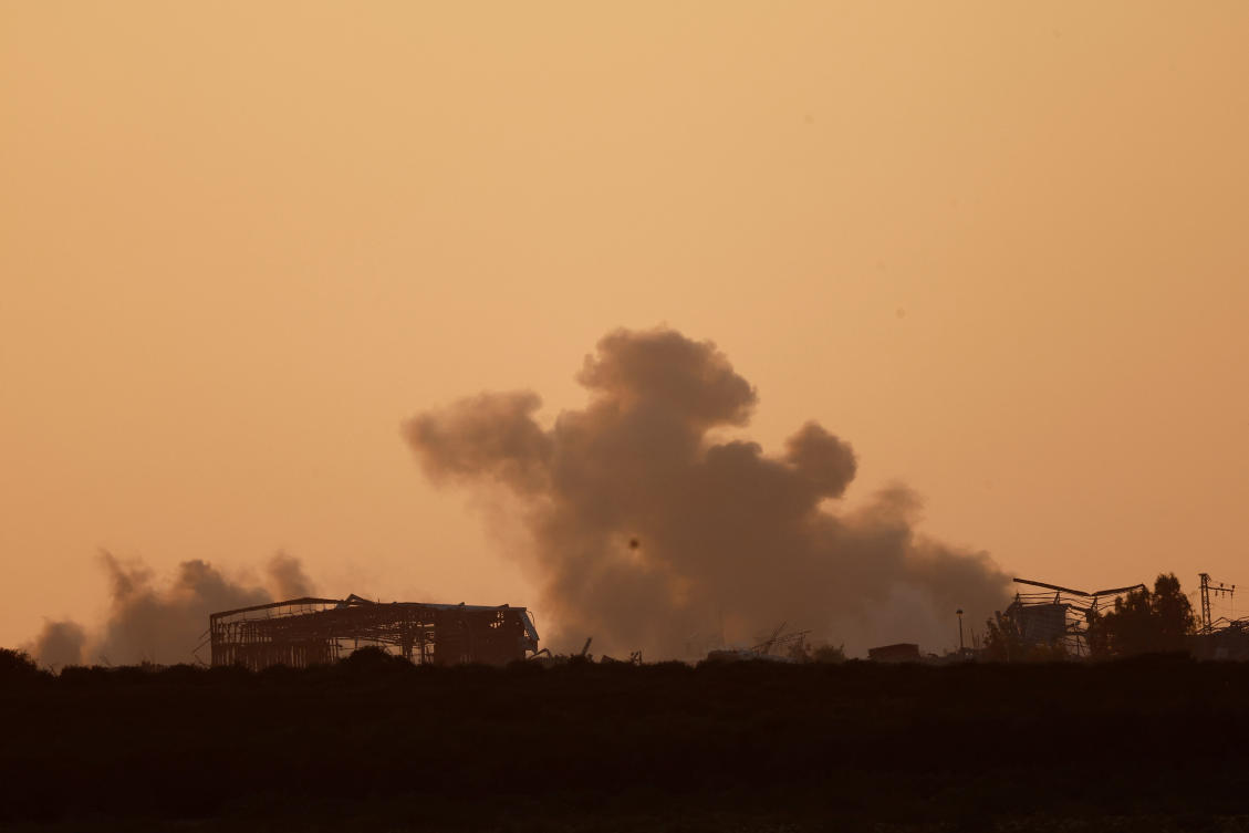 An explosion in Gaza is seen from the Israel-Gaza border, amid the conflict between Israel and Hamas, in Israel, on Jul. 30, 2024. (Reuters)