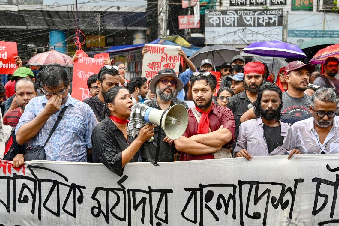 Student action against civil service job quotas sparked days of unrest that killed at least 206 people last month. (AFP)
