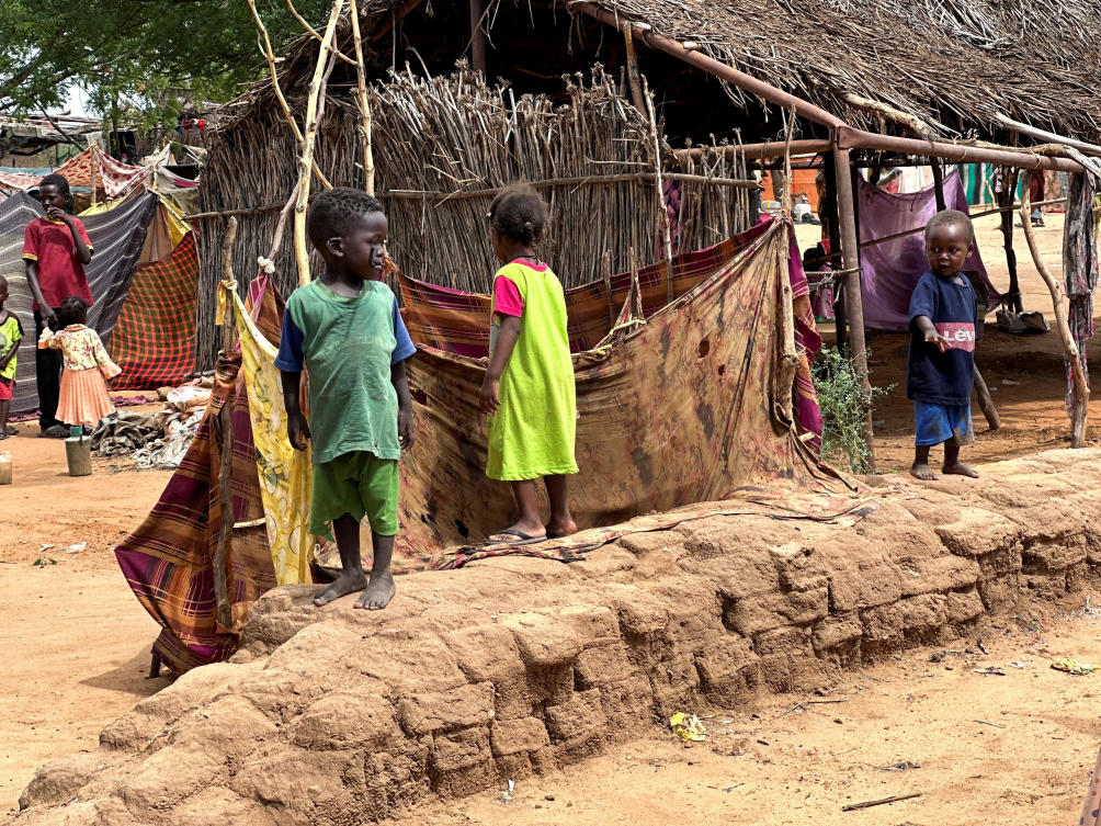 Displaced Sudanese children stand at Zamzam camp, in North Darfur, Sudan, August 1, 2024. (Reuters/File Photo)