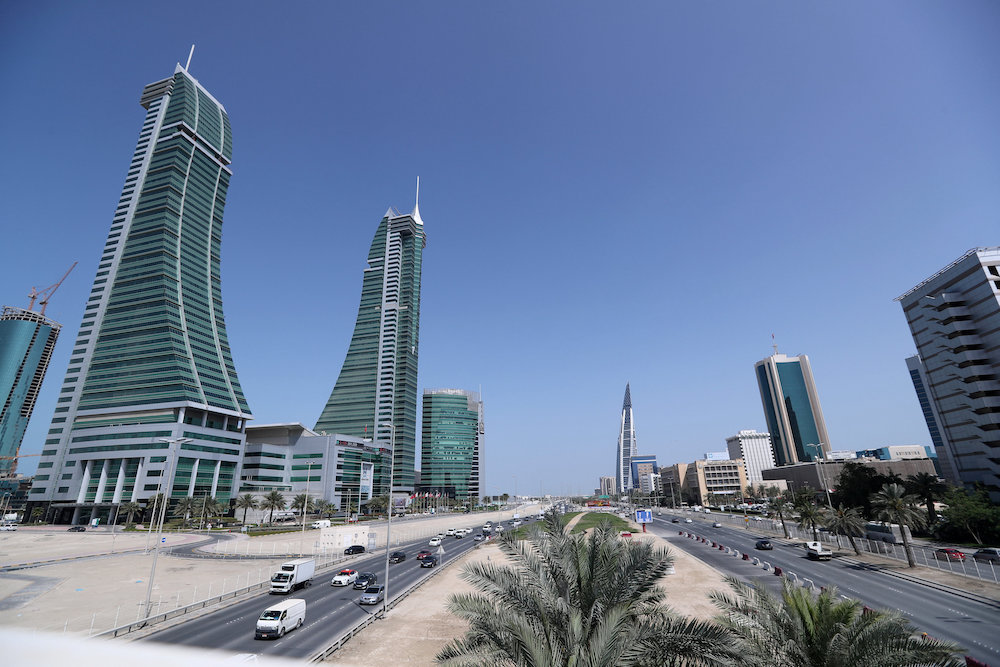 Bahrain Financial Harbor (L) and Bahrain World Trade Center are seen in the diplomatic area in Manama, Bahrain. File/Reuters