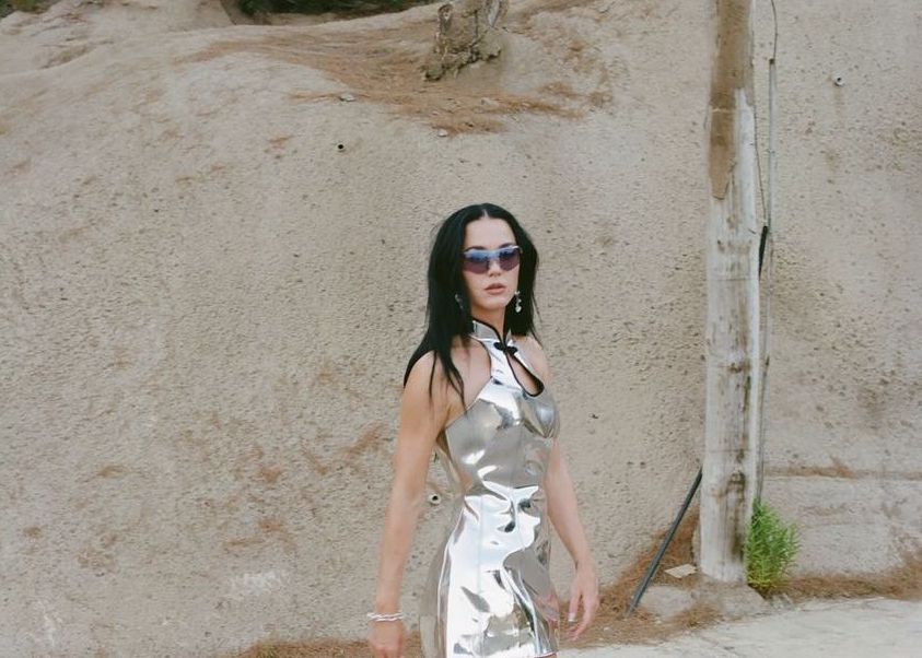 She wore the Glass Dalida PVC platform mules by Romanian-Jordanian footwear designer Amina Muaddi. (Supplied)