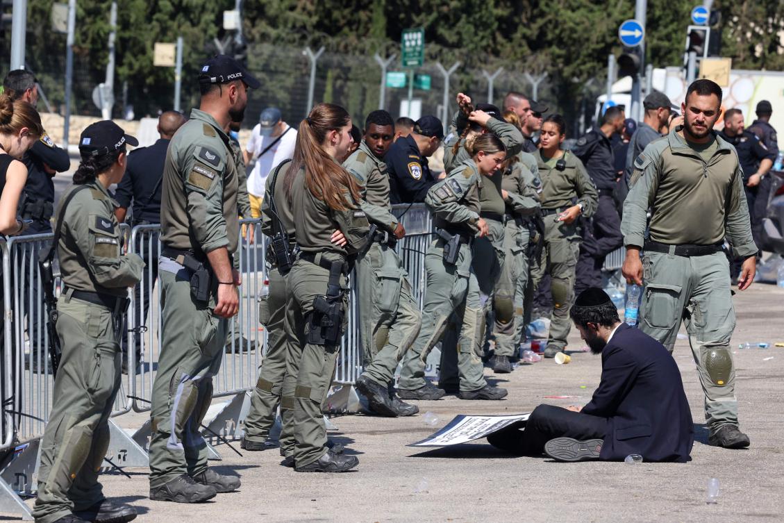 Ultra-Orthodox anti-draft protesters storm Israeli army base