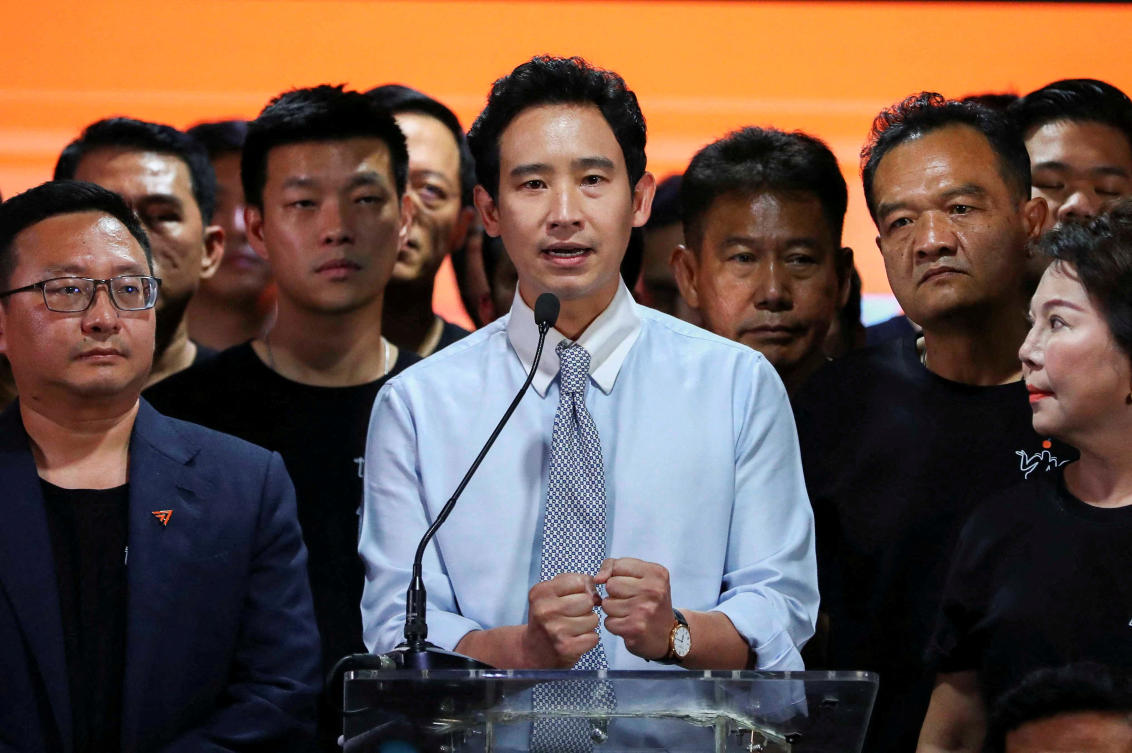 The Constitutional Court in Bangkok banned Pita Limjaroenrat, who led the reformist Move Forward Party in a general election last year, from politics for 10 years. (Reuters)