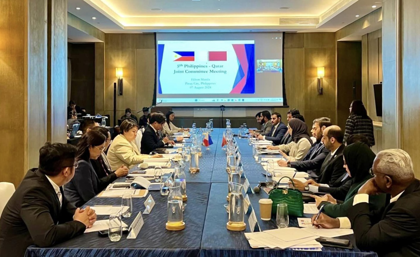 Philippine and Qatari delegates take part in a bilateral Joint Committee meeting in Pasay City, Philippines, Aug. 7, 2024. (Philippine Department of Migrant Workers)