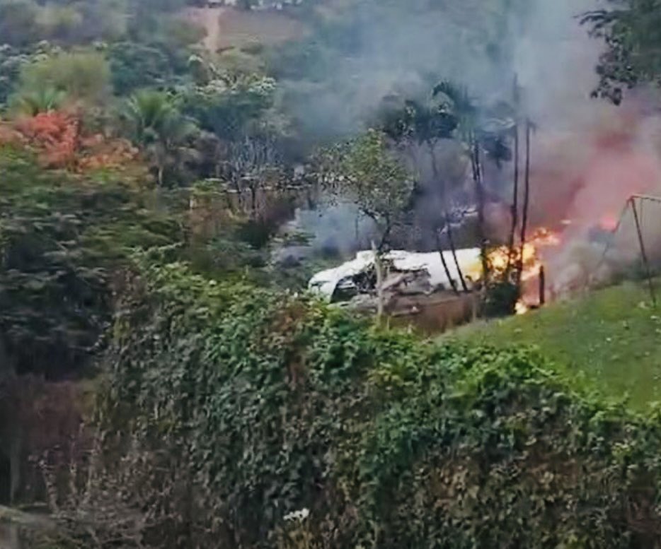 An airplane with 62 people on board crashed Friday in Brazil’s Sao Paulo state, firefighters and the airline Voepass said. (X/@Crazynews4real)