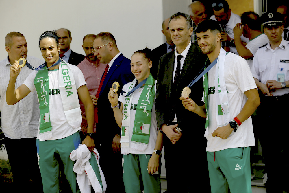 Imane Khelif and Kaylia Nemour return from Olympics to a warm welcome in Algeria