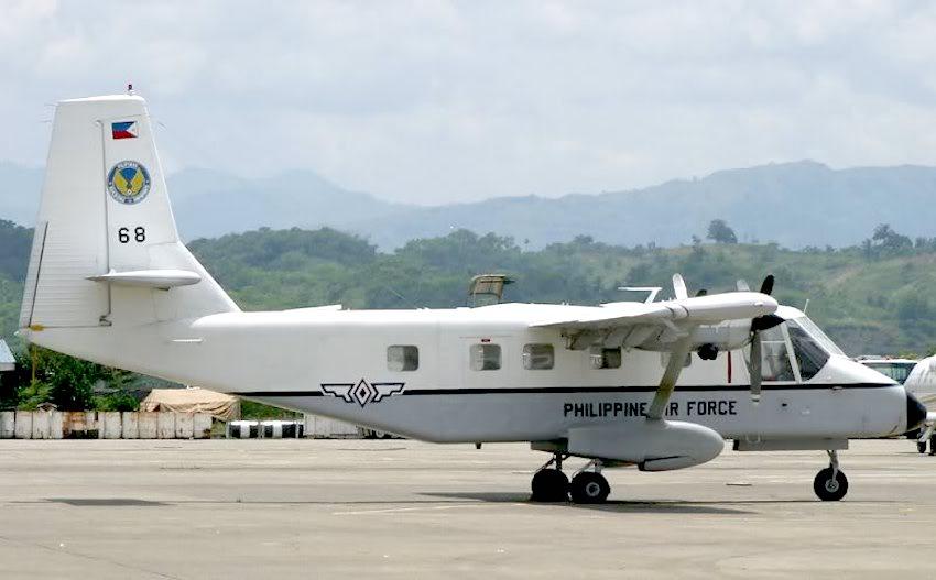 Chinese air force jets flew dangerously close and fired a volley of flares in the path of a Philippine NC-212i light transport plane, similar to one above. (Philippine Air Force)