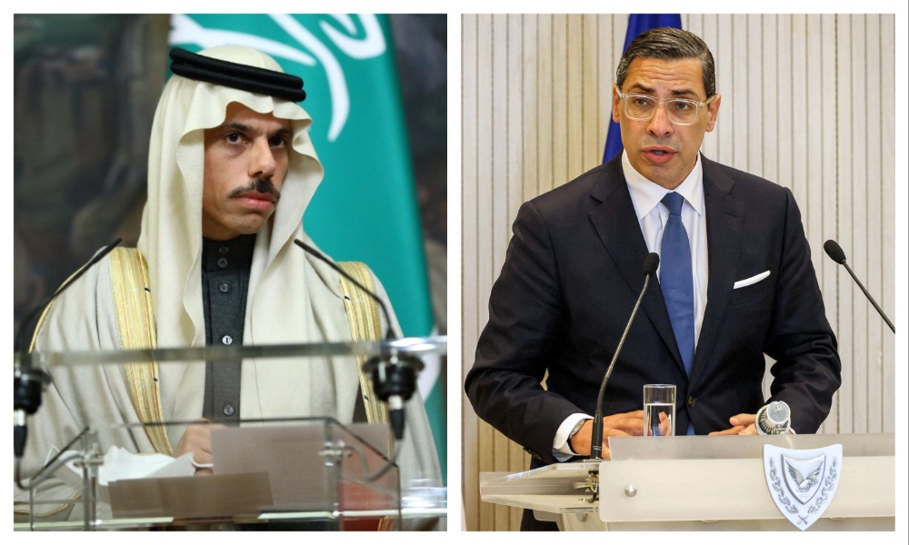 Saudi Foreign Minister Prince Faisal bin Farhan received a telephone call from his Cypriot counterpart Constantinos Kombos on Wednesday. (File/AFP)