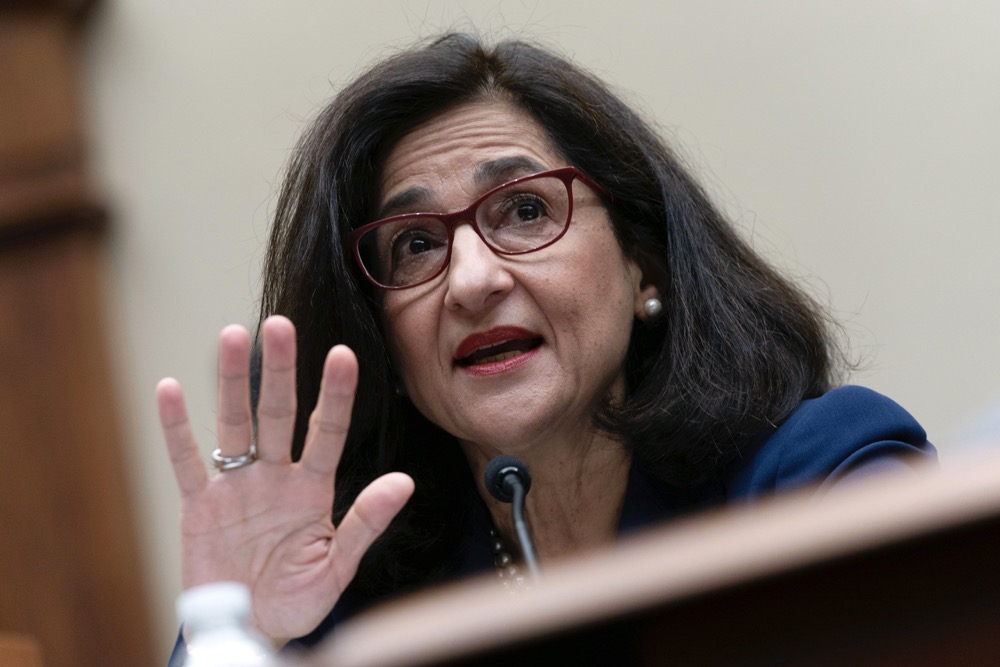 Columbia University President Nemat (Minouche) Shafik. (AP)