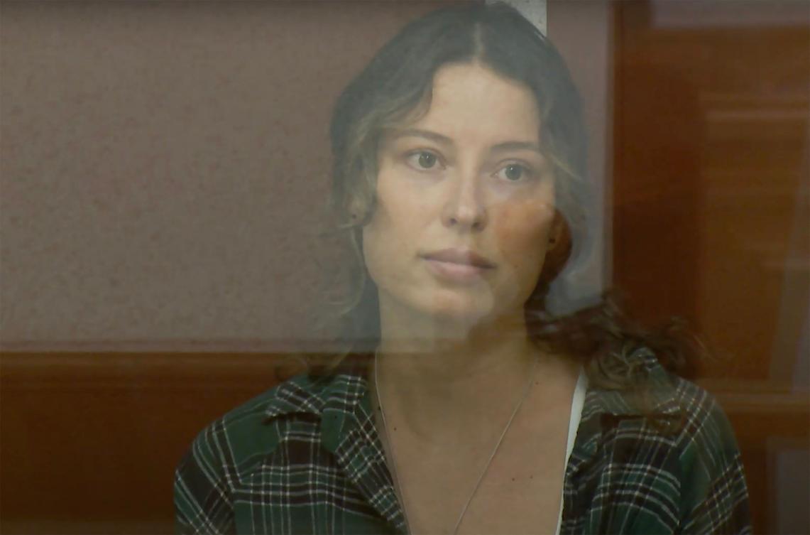 US-Russian citizen Ksenia Karelina appeared in court on Thursday in a white sweatshirt and blue jeans, sitting calmly in a glass courtroom cage. (File/AFP)