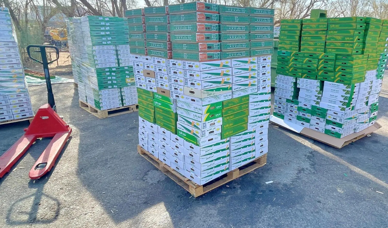 The export yard in the Buraidah Dates City is a key hub for the distribution of dates within the Kingdom and abroad. (SPA)