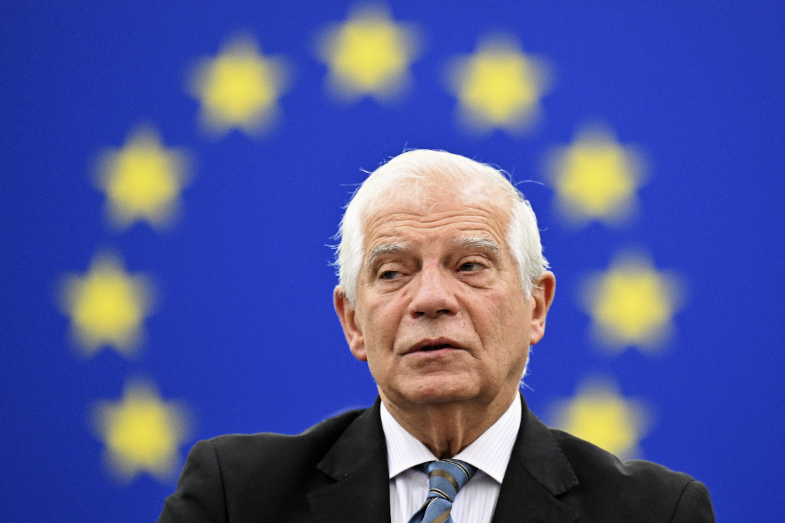 EU’s top diplomat Josep Borrell said he would propose sanctions against Israeli government “enablers” of Jewish settler violence. (File/AFP)