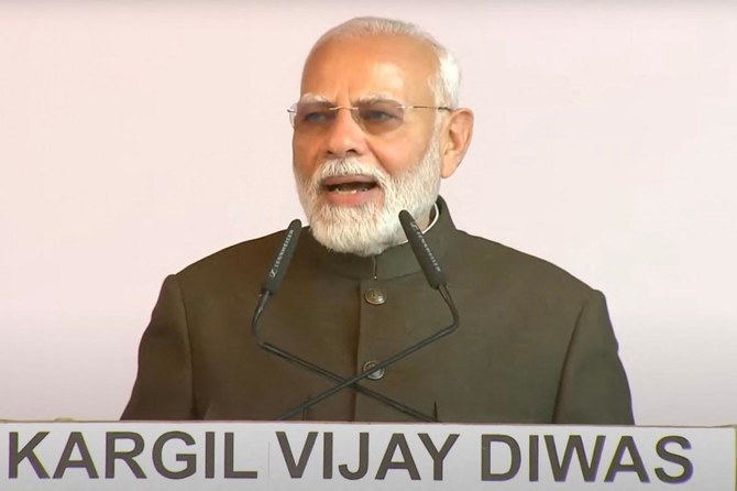 Indian Prime Minister Narendra Modi offered on Friday support to the interim leader of neighboring Bangladesh, who took power after New Delhi’s autocratic ally Sheikh Hasina was ousted. (AFP/File)
