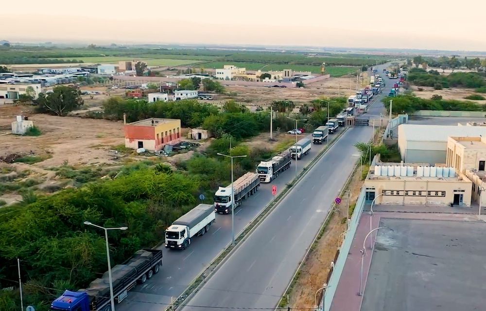Around 3,150 trucks and 53 aircraft have entered Gaza to deliver supplies since the conflict erupted in October. (Petra)