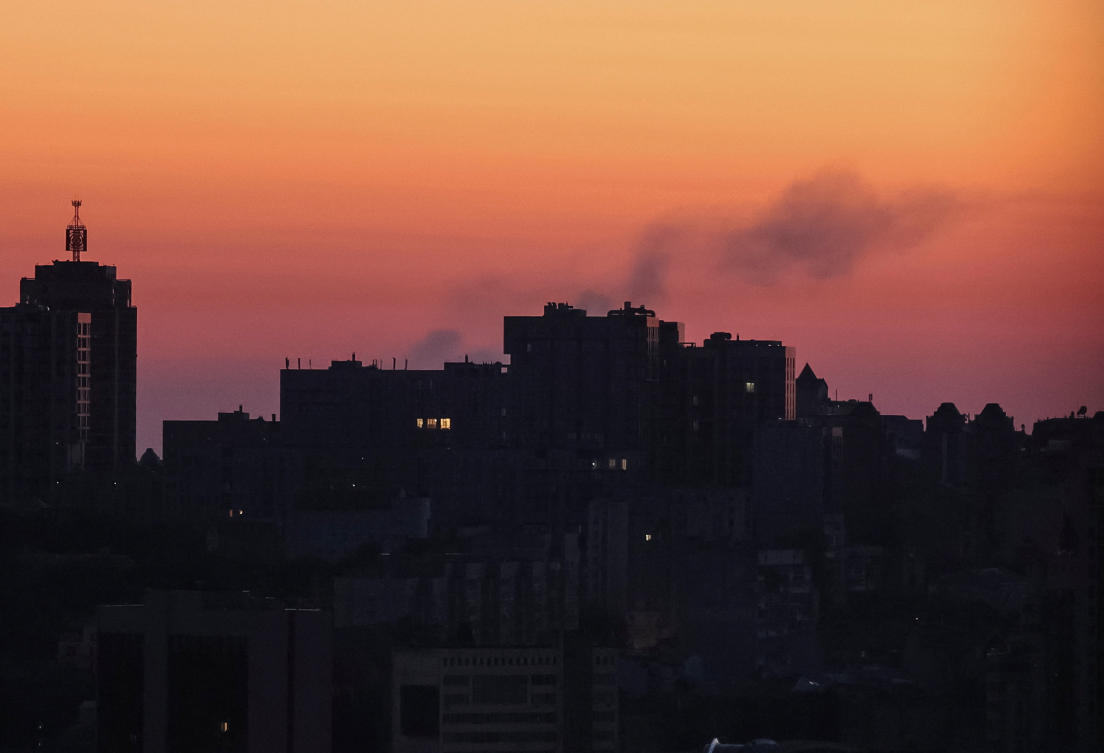 Smoke rises in the sky over the city after a Russian missile strike, amid Russia's attack on Ukraine, in Kyiv, Ukraine (REUTERS)