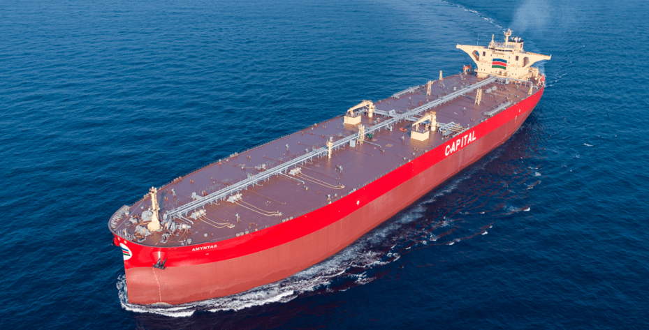 One of Capital Maritime and Trading Corp.'s very large crude carriers. Capital Maritime and Trading Corp.
