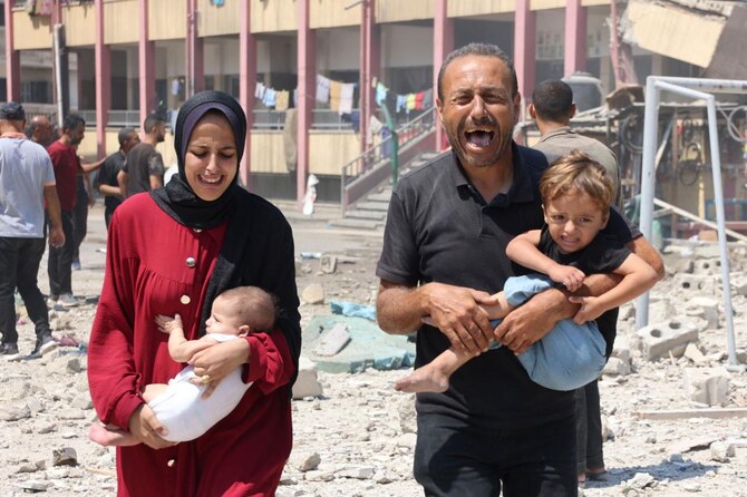 The Muslim World League (MWL) on Tuesday expressed its condemnation of an Israeli strike on a school-turned-shelter killed at least 12 people in Gaza. (AFP)