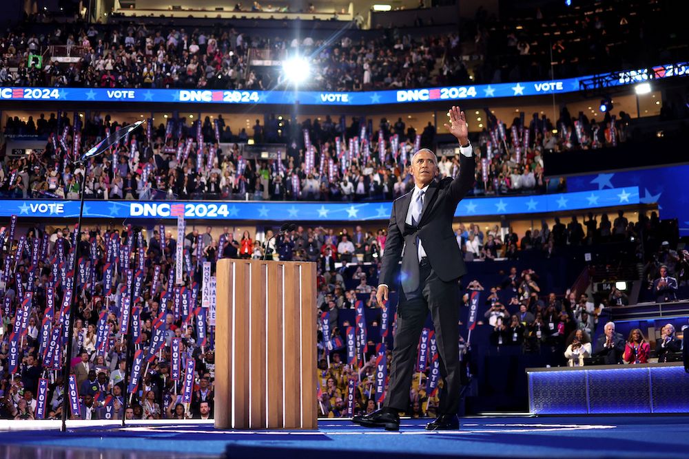 Former US president Barack Obama told fellow Democrats that Kamala Harris would fight for Americans, and called her November poll rival Donald Trump ‘dangerous.’ (AFP)