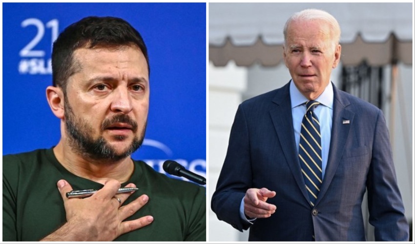 US President Joe Biden spoke with his Ukrainian counterpart Volodymyr Zelensky on Friday and announced a new round of military aid for Kyiv, the White House said. (AFP/File Photos)