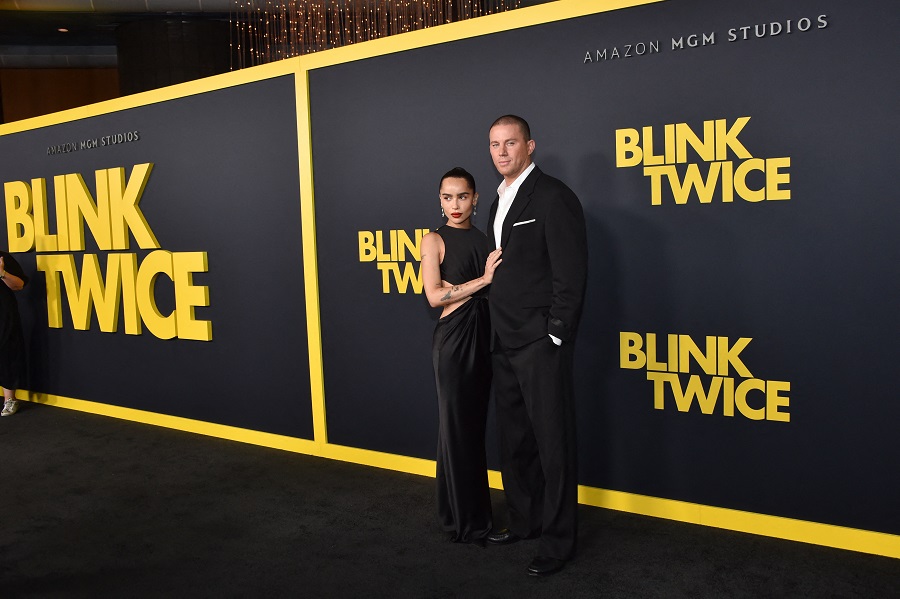 Zoe Kravitz, left, directs while Channing Tatum, pictured on the right, stars in the thriller. (AFP)