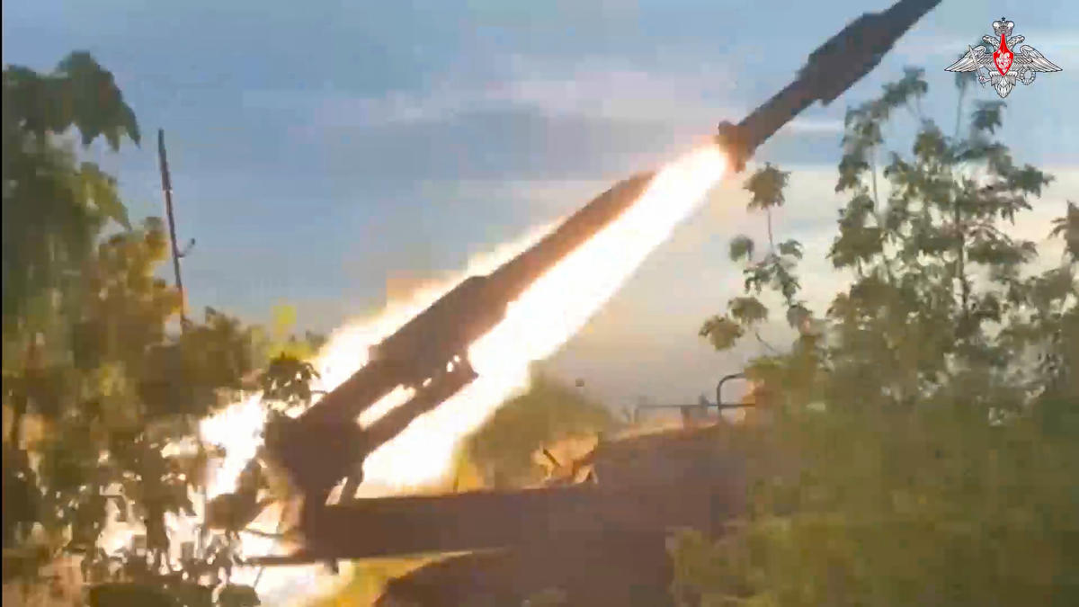 In this photo taken from video released by the Russian Defense Ministry on Sunday, Aug. 25, 2024. (AP)