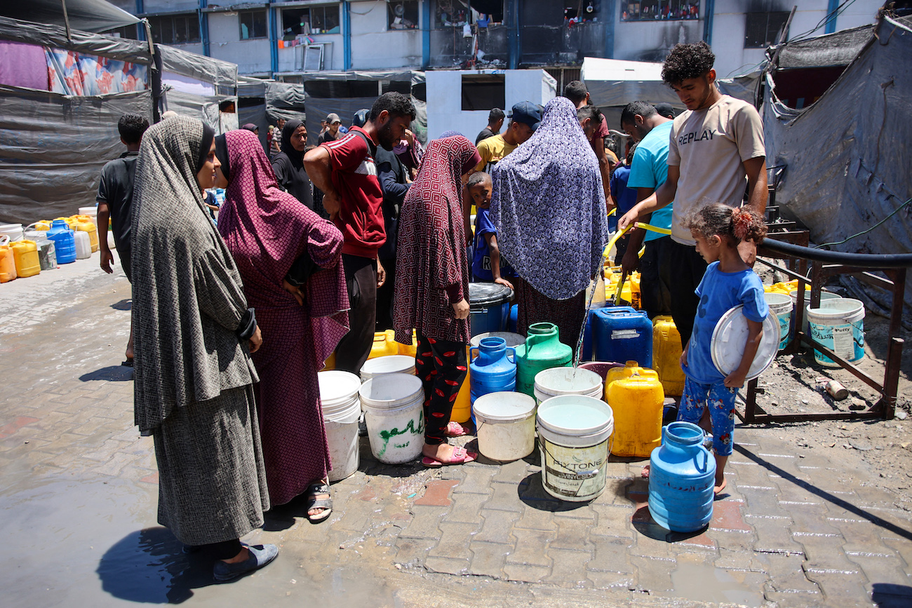 UN humanitarian aid operations in Gaza ground to a halt Monday after Israel issued new evacuation orders for Deir Al-Balah on Sunday, a UN official said. (File/AFP)