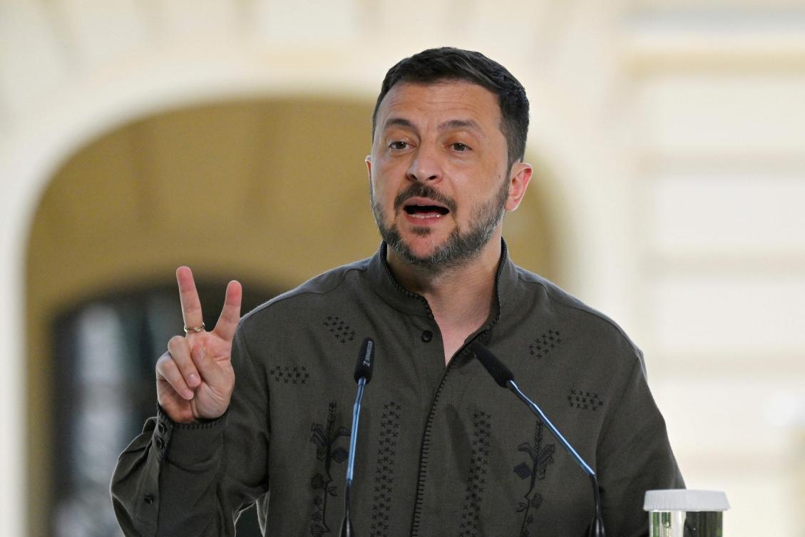 Ukrainian President Volodymyr Zelensky said Tuesday that his military had recently carried out the first successful test of a domestically-produced ballistic missile. (AFP)
