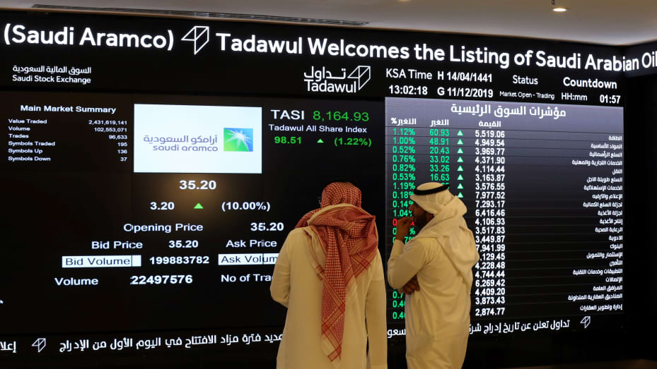 The total trading turnover of the benchmark index was SR8.42 billion ($2.24 billion), as 79 stocks advanced, while 143 retreated. File photo
