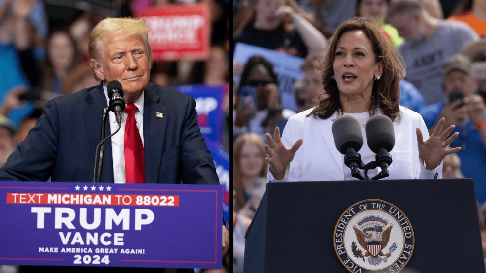 Donald Trump and Kamala Harris. (Getty Images)