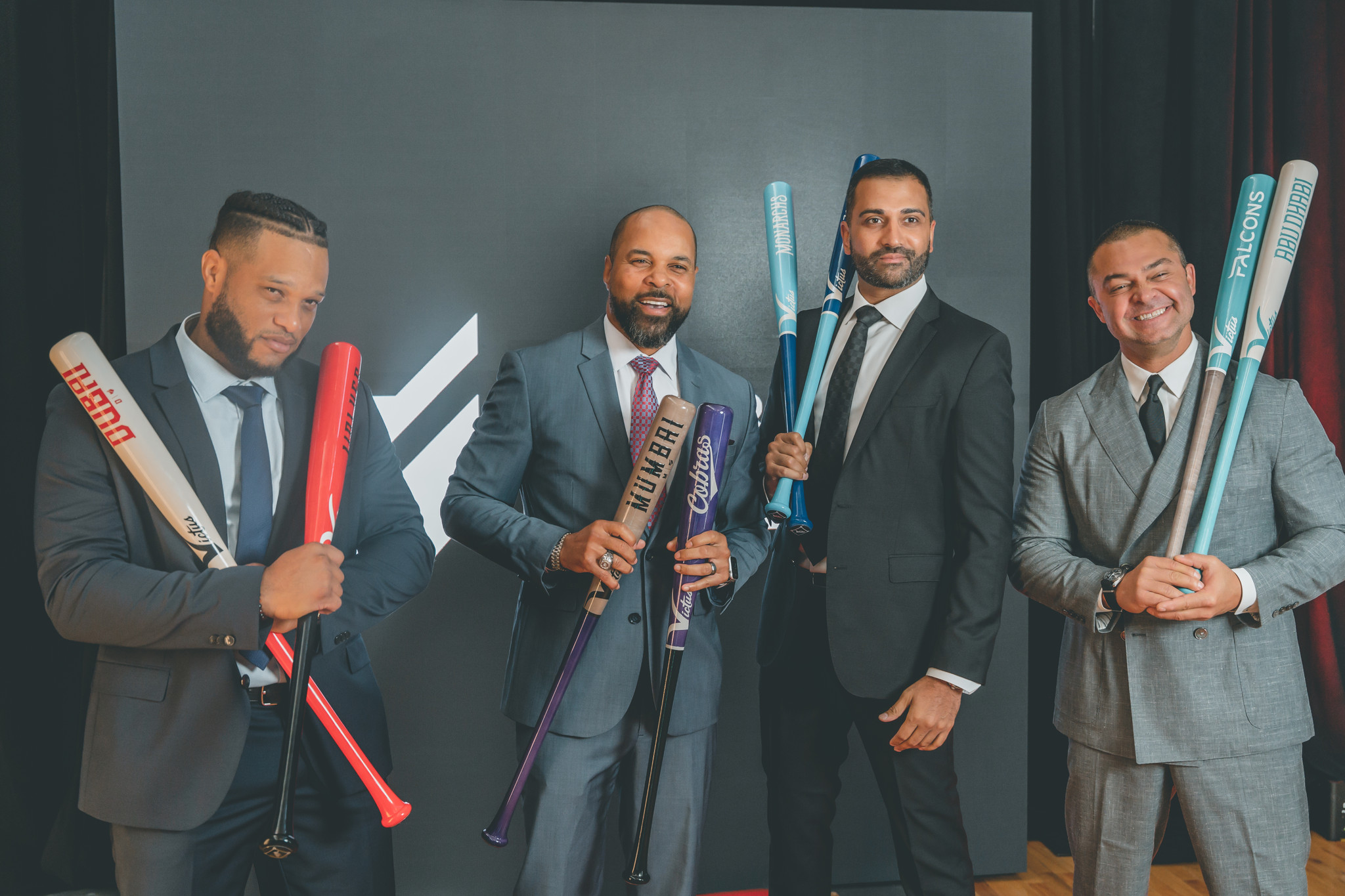 Baseball United founder Kash Shaikh (second left) credits the Dubai-based organization's progress to partnerships with some the games biggest names. (Supplied)