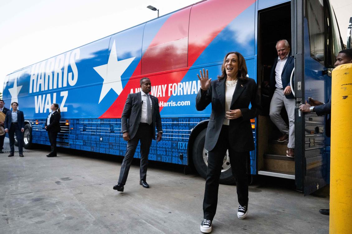 Kamala Harris and Tim Walz will sit on Thursday for their first joint television interview since they accepted their nominations as the Democratic presidential and vice presidential candidates. (AFP)
