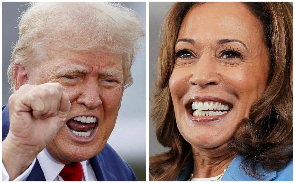 Republican presidential nominee and former US President Democratic presidential candidate Kamala Harris. (Reuters)
