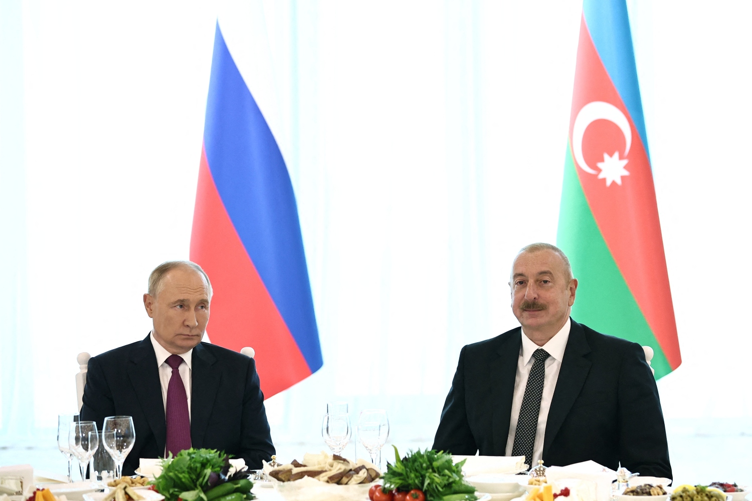 President Putin’s visit to Baku last week reignited Tehran’s fears about its strategic interests in the Caucasus (File/AFP)