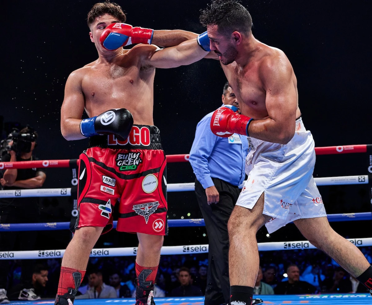 Boxers taking part in Saturday’s Riyadh Season Card bouts in Los Angeles were put through their paces on Wednesday evening. (Supplied/Riyadh Season)