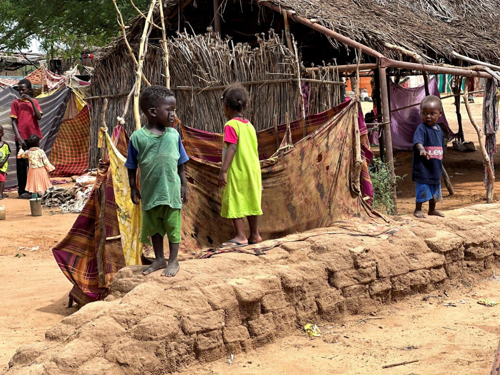 Displaced Sudanese children stand at Zamzam camp, in North Darfur, Sudan, August 1, 2024. (Reuters/File Photo)