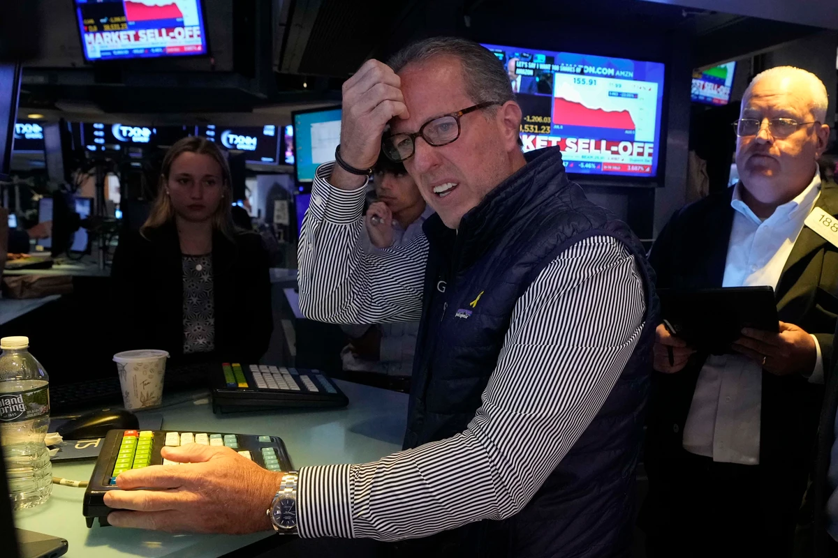 Nearly everything on Wall Street is tumbling Monday as fear about a slowing U.S. economy worsens and sets off another sell-off for financial markets around the world. AP