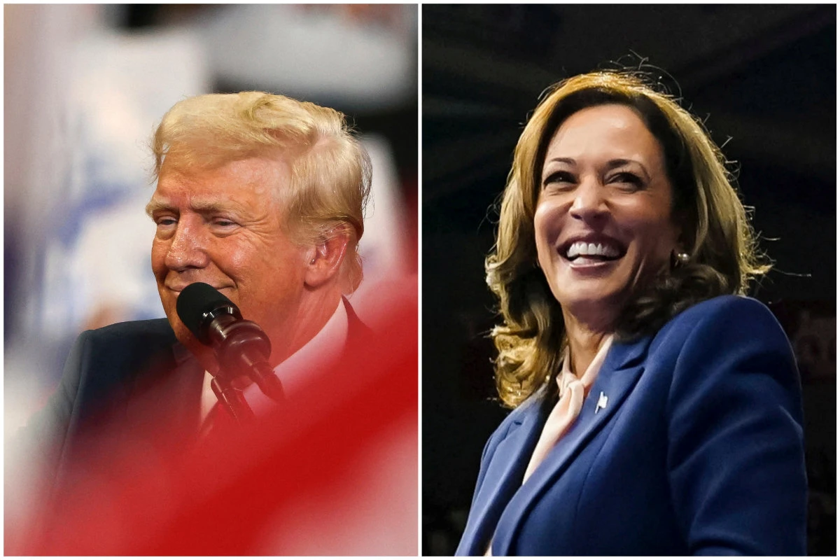 A combination picture shows Republican presidential nominee Donald Trump and Democratic presidential candidate Kamala Harris. (Reuters)