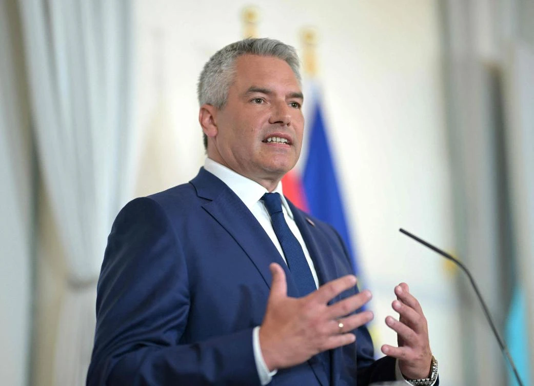 Austrian Chancellor Karl Nehammer addresses a press conference after concerts of US mega-star Taylor Swift were cancelled and two men were arrested in connection with an Islamist attack plot. (File/AFP)