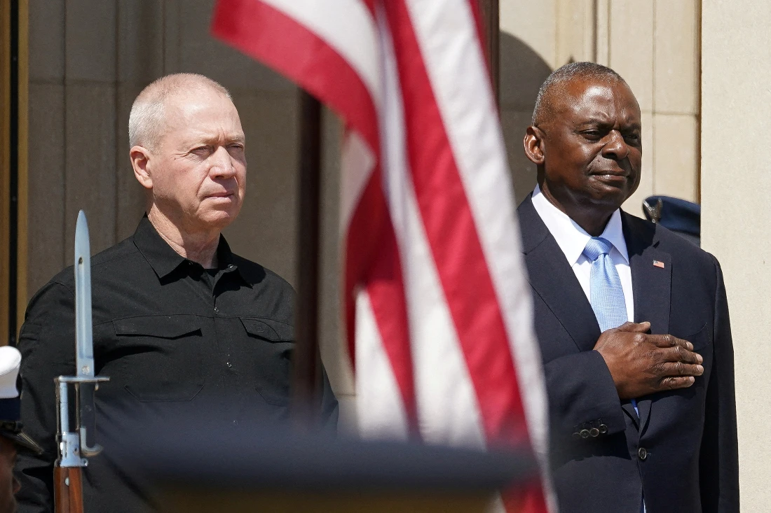Israeli Defense Minister Yoav Gallant and US Defense Secretary Lloyd Austin discussed operational and strategic coordination against Iranian threats. (File/Reuters)