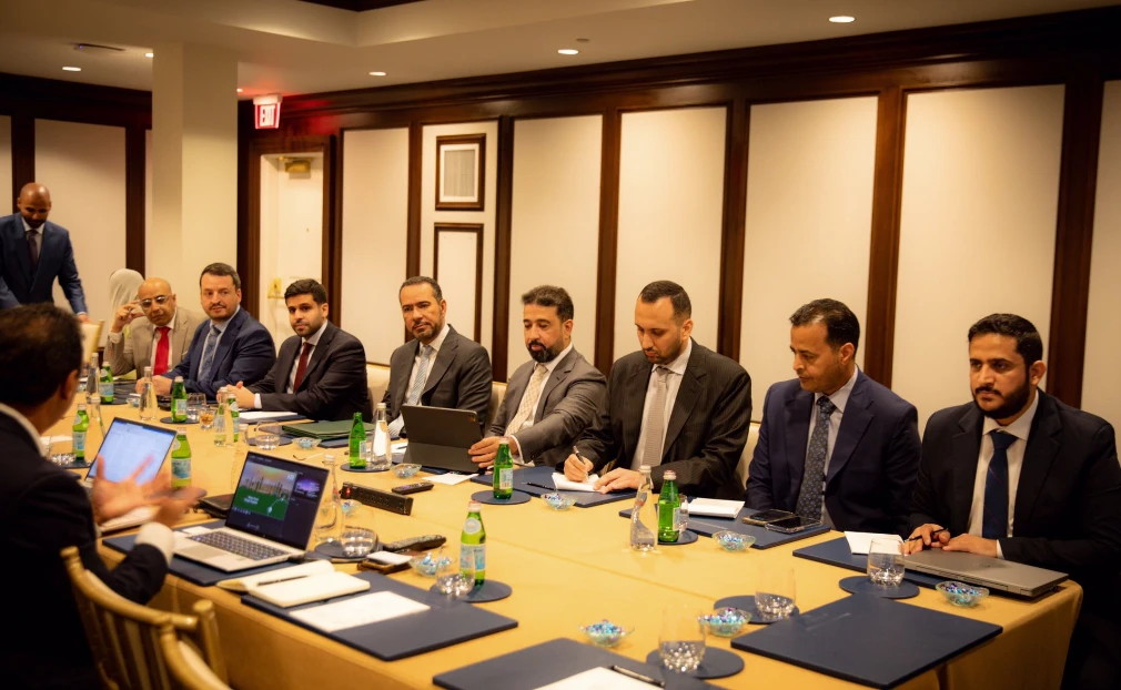 Saudi Minister of Municipalities and Housing Majid bin Abdullah Al-Hogail meeting with US waste management systems firm HDR. X/@majedhogail