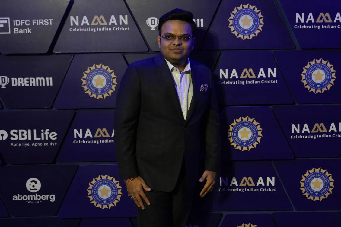 BCCI secretary Jay Shah at the Board of Control for Cricket in India (BCCI) awards in Hyderabad, India, Jan. 23, 2024. (AP Photo)