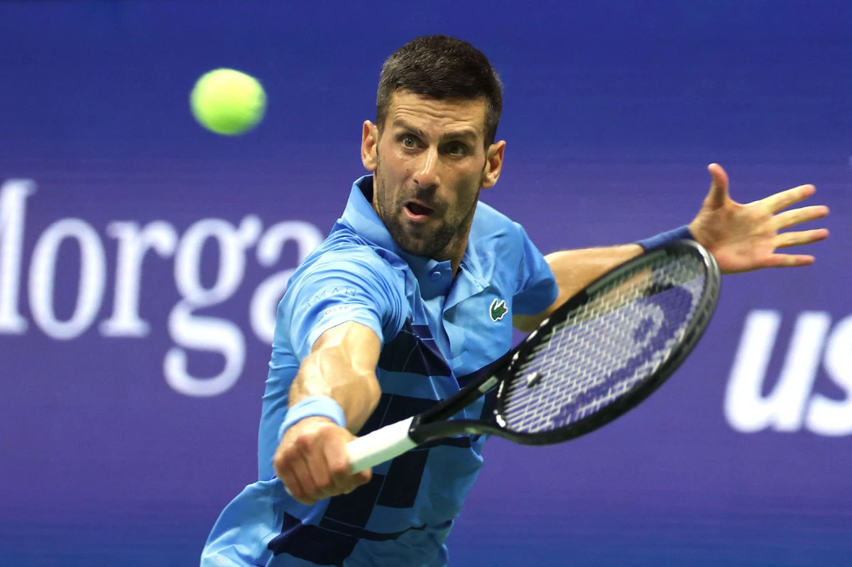 Novak Djokovic of Serbia returns a shot against Laslo Djere of Serbia during their Men's Singles Second Round match at in New York City on August 28, 2024. (Getty Images/AFP)