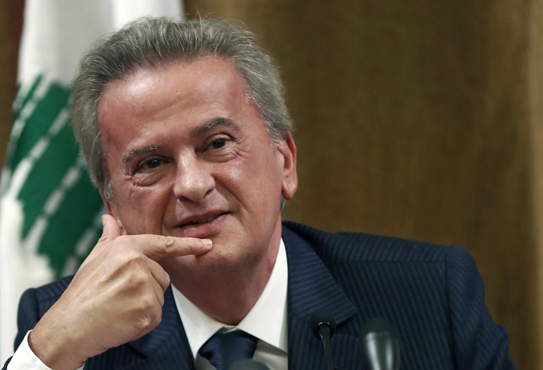 Lebanon charged its embattled former central bank governor Riad Salameh with the embezzlement of $42 million, three judicial officials told AP. (AP/File)